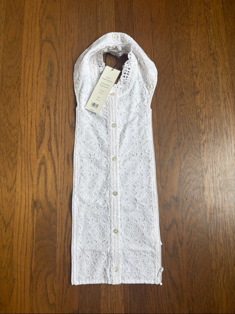 NWT Veronica beard IDARA DICKEY - White Eyelet Button-Front - size 00-14
